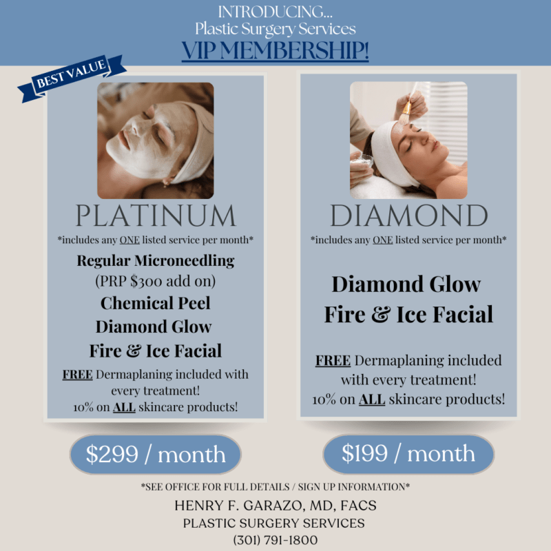 Plastic Surgery Services VIP Membership details